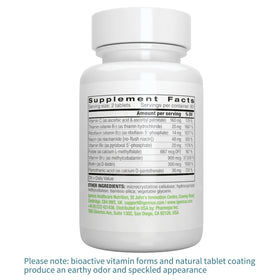 Composition d'Igennus Super B-Complex 30g sur l'emballage