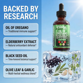 Composition d'ingrédients de l'huile d'origan Clean Nutraceuticals