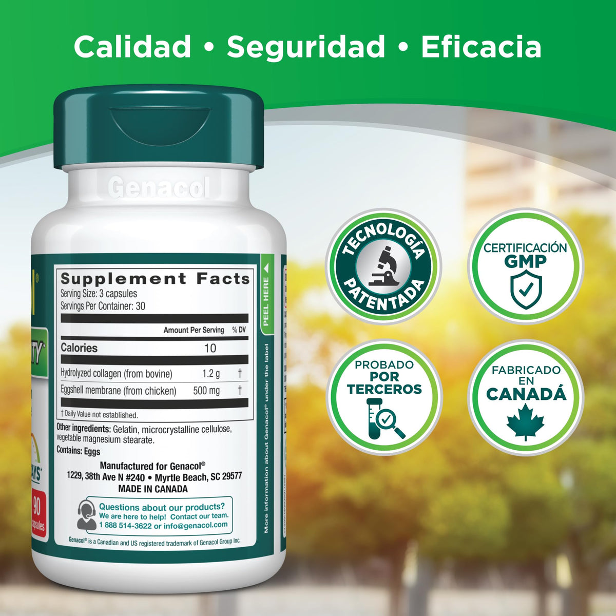 Composition de Genacol Mobility sur fond blanc
