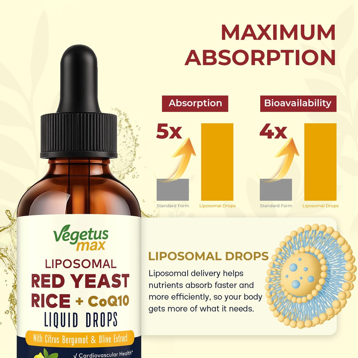 Composition de gouttes VEGETUSMAX avec ingrédients naturels