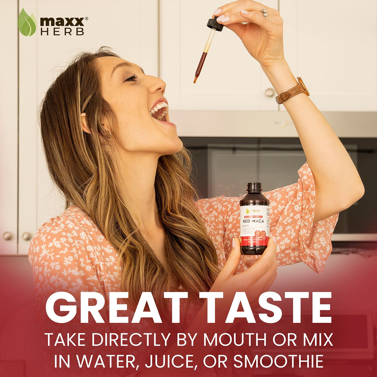 Composition de l'extrait liquide de Maca Rouge Maxx Herb