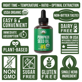 Composition de l'huile de pépin de citrouille Peak Performance