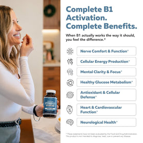 Composition de la Vitamine B1 BioActive 600mg de Triquetra Health
