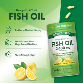 Composition de Nature's Truth Huile de Poisson 2400mg