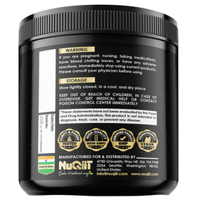 Composition de NUQIIT Shilajit avec des éléments graphiques