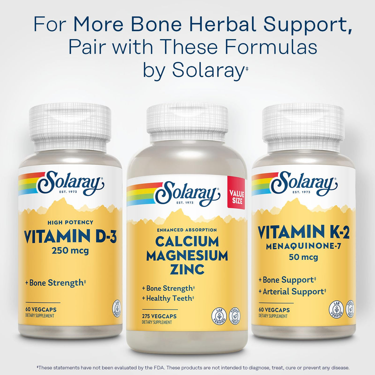 Composition de SOLARAY Vitamine D3 10000UI 250mcg sur la boîte