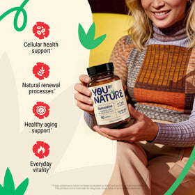 Composition de YOUBYNATURE Spermidine 112mg sur l'emballage