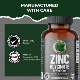 Composition de Zinc Glycinate Pure Lab Vitamins