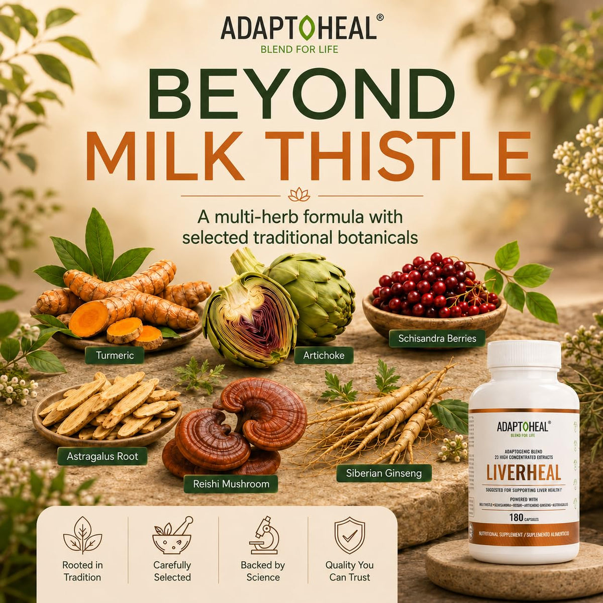 Composition des capsules ADAPTOHEAL au chardon-marie