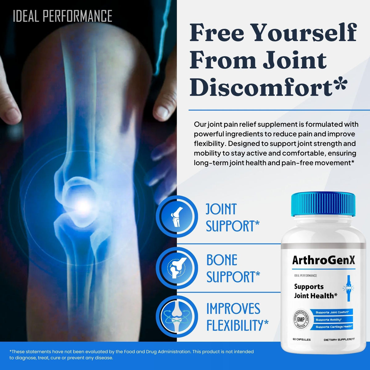 Composition des capsules ArthroGenX d'IDEAL PERFORMANCE