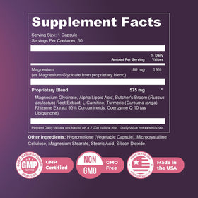 Composition des capsules avec ingrédients naturels
