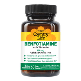 Composition des capsules Benfotiamine de Country Life