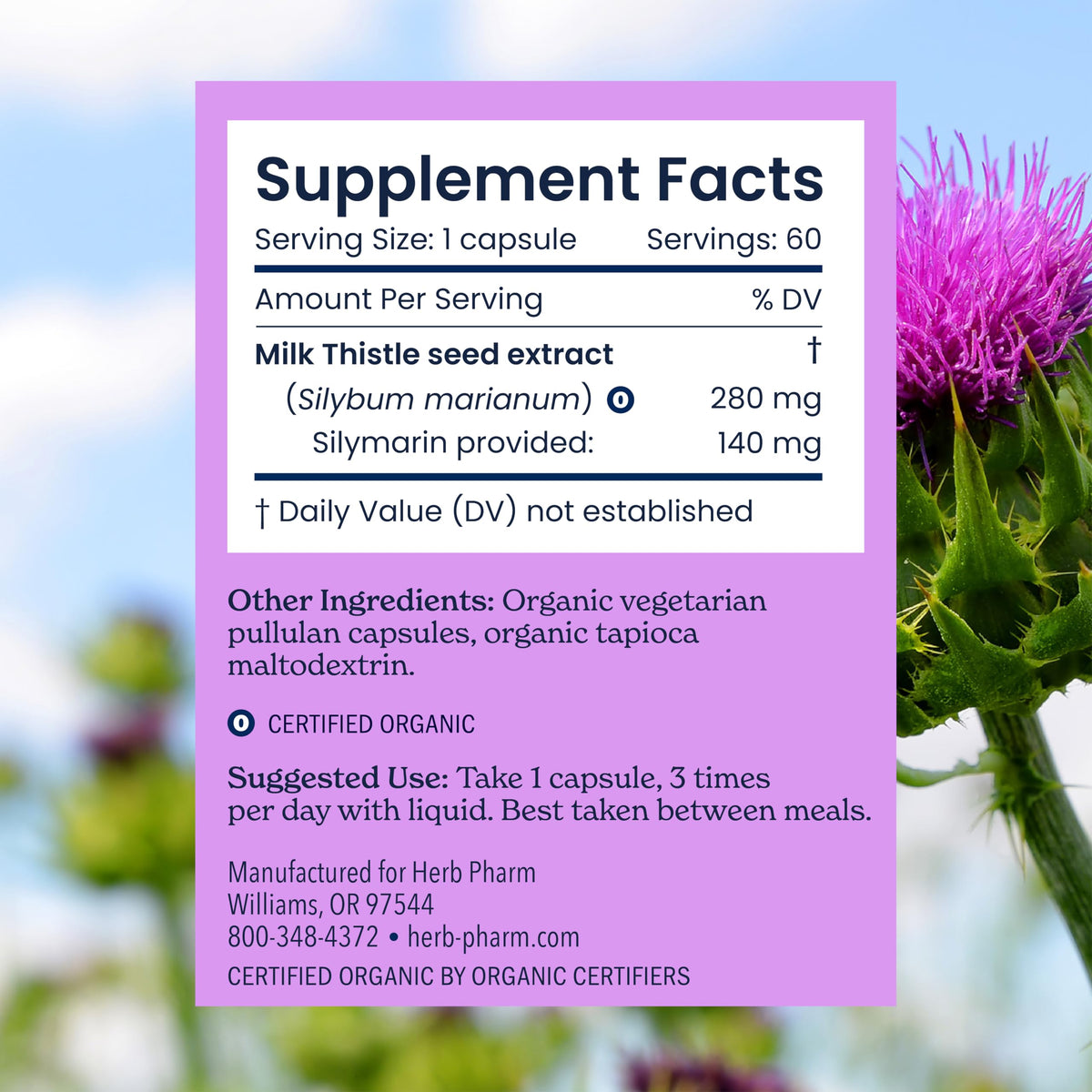 Composition des capsules de Chardon-Marie Herb Pharm