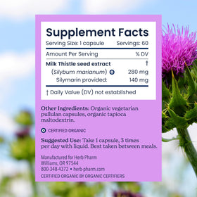 Composition des capsules de Chardon-Marie Herb Pharm