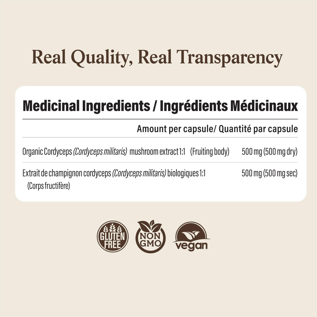 Composition des capsules de Cordyceps dans un bol en bois