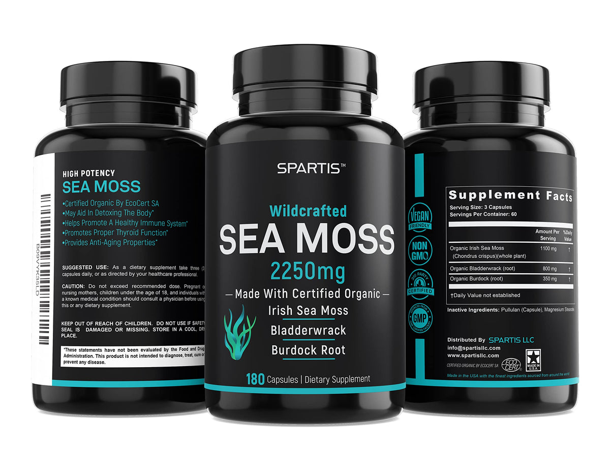 Composition des capsules de mousse maritime bio SPARTIS