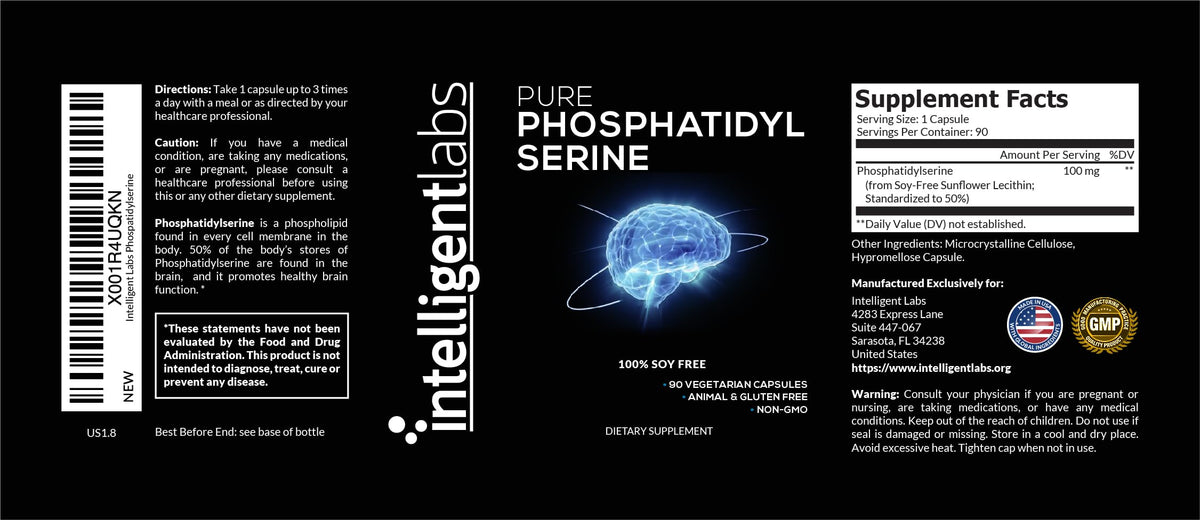 Composition des capsules de phosphatidylsérine sans soja