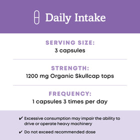 Composition des capsules de Scutellaire bio Oregon's Wild Harvest