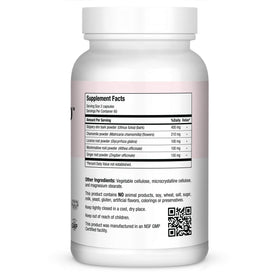 Composition des capsules Maxi Health Slippery Elm avec étiquette visible
