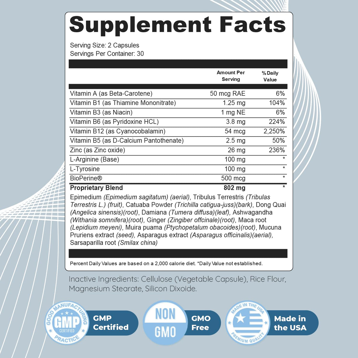 Composition des capsules Quietum Plus en gros plan