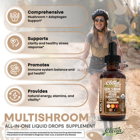 Composition des champignons dans le flacon de Clean Nutraceuticals