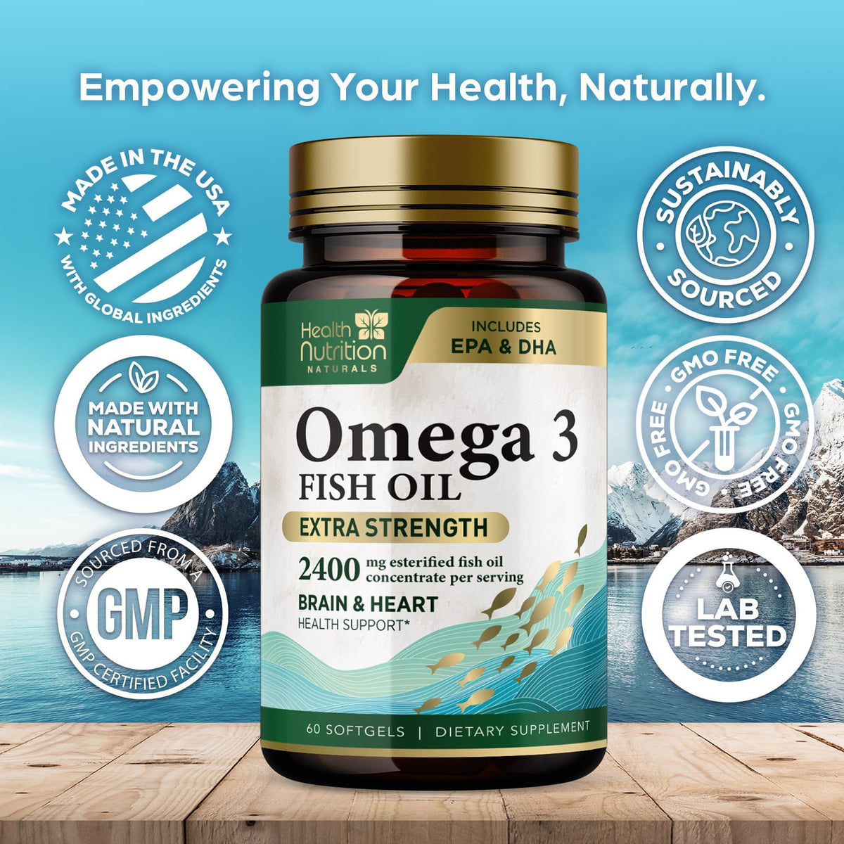 Composition des compléments Omega 3, ingrédients sur l'emballage
