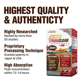 Composition des gélules VesseCLEAR EX de LABO Nutrition