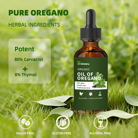 Composition des gouttes d'huile d'origan bio VITARENEW