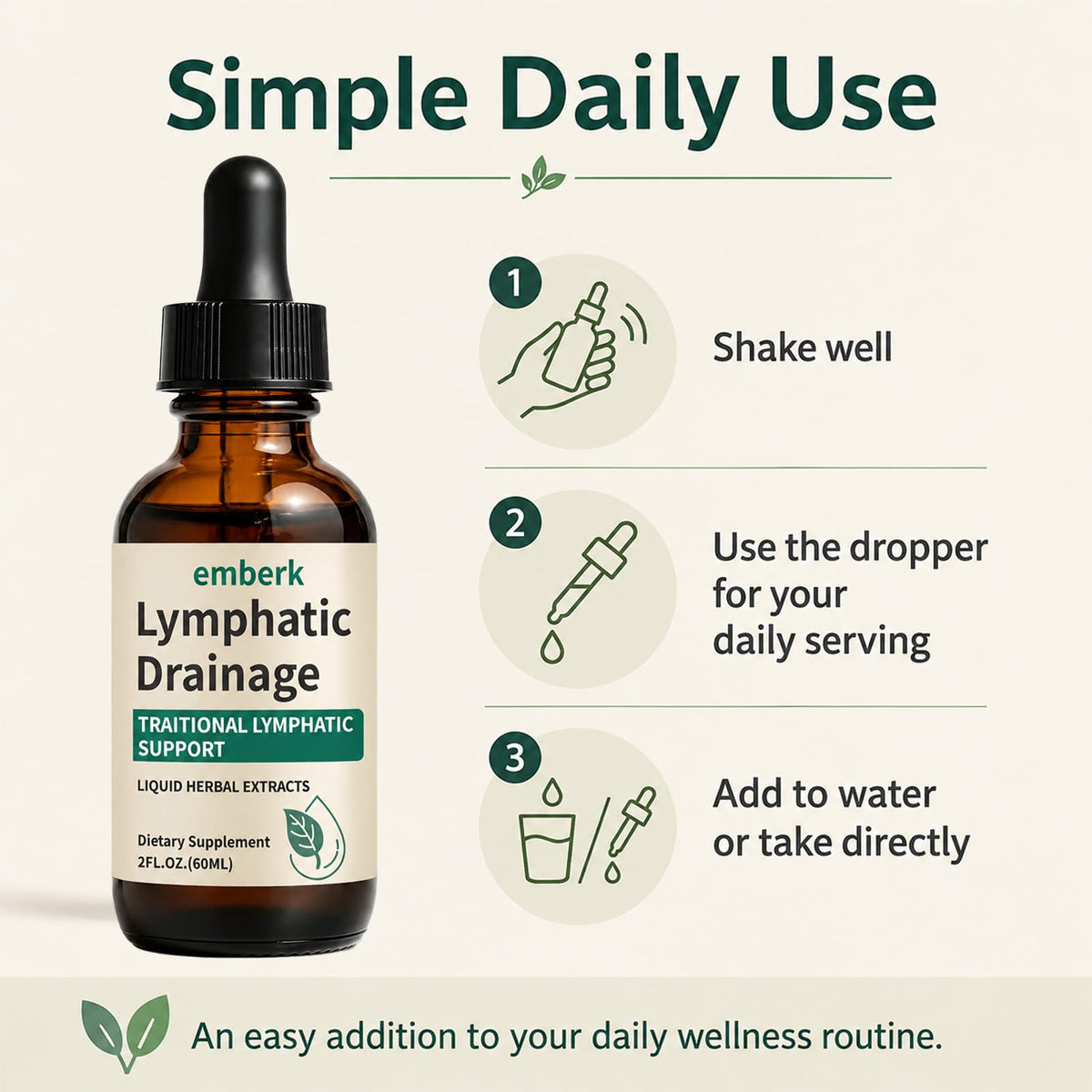 Composition des gouttes de drainage lymphatique vegan