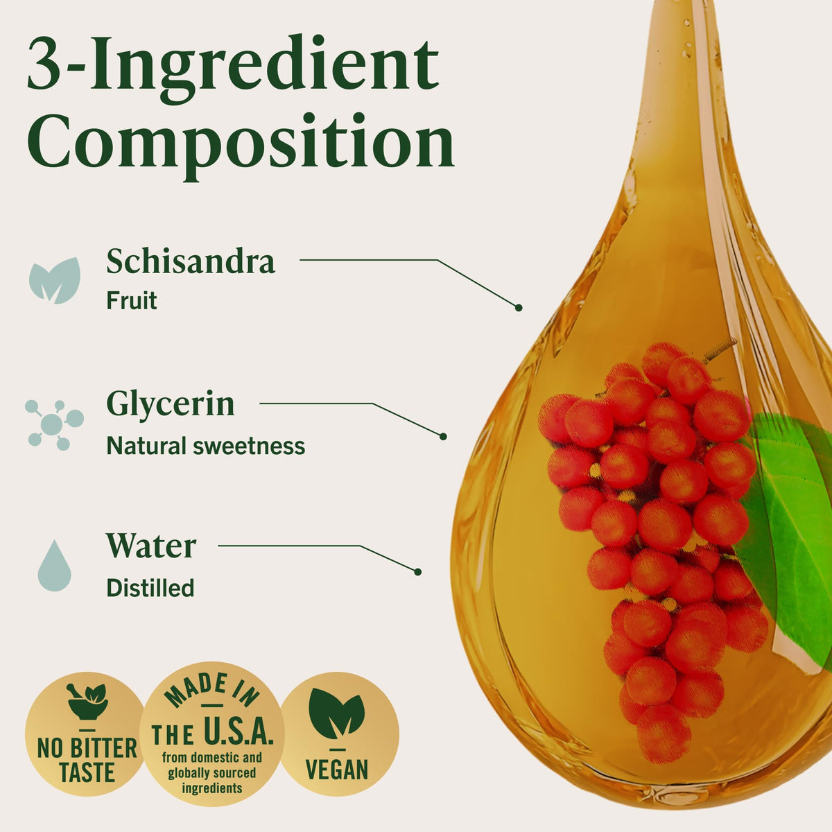 Composition des ingrédients d'HERBAMAMA Baies de Schisandra