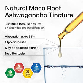 Composition des ingrédients de la teinture BIO KRAUTER Maca et Ashwagandha
