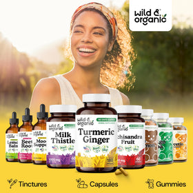 Composition des ingrédients des Capsules de Curcuma et Gingembre Wild & Organic