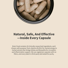 Composition des ingrédients des capsules Snap Supplements Nootropiques