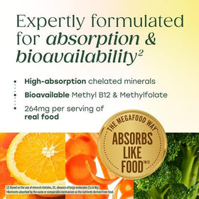 Composition des ingrédients des Multivitamines MegaFood Femmes 55+