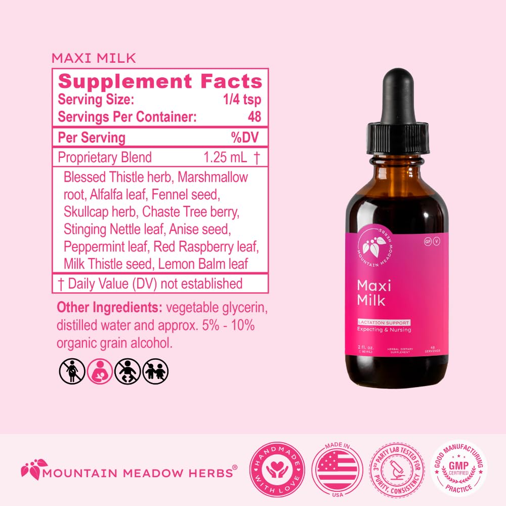 Composition des ingrédients naturels de Maxi-Milk