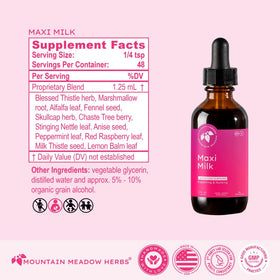 Composition des ingrédients naturels de Maxi-Milk