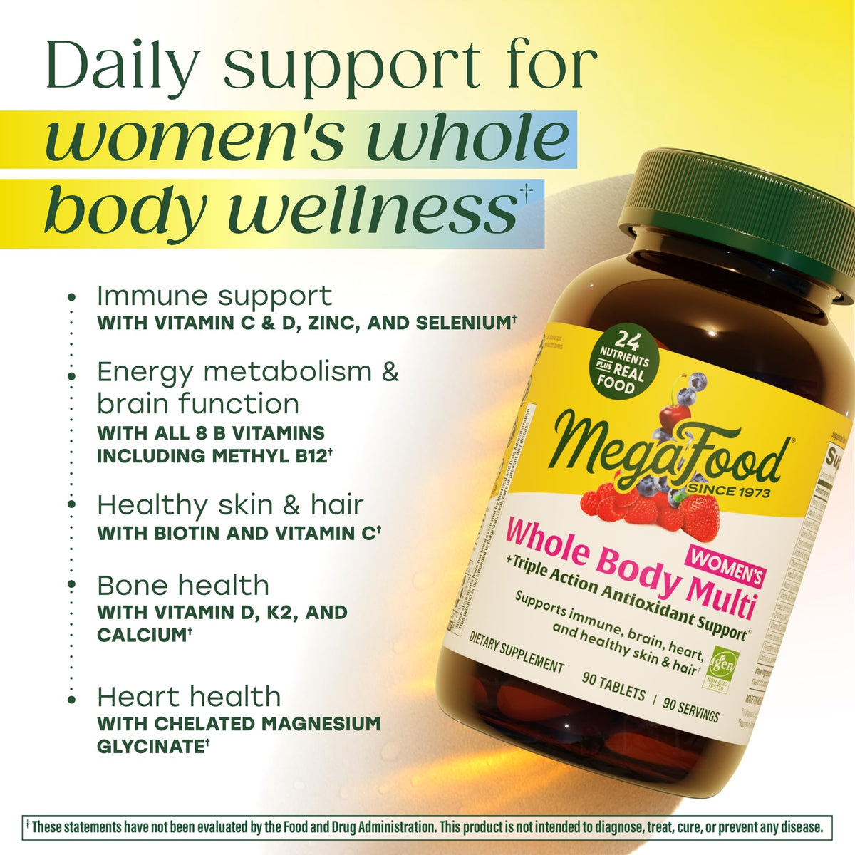 Composition des nutriments dans MegaFood Multivitamine Methylée Femme