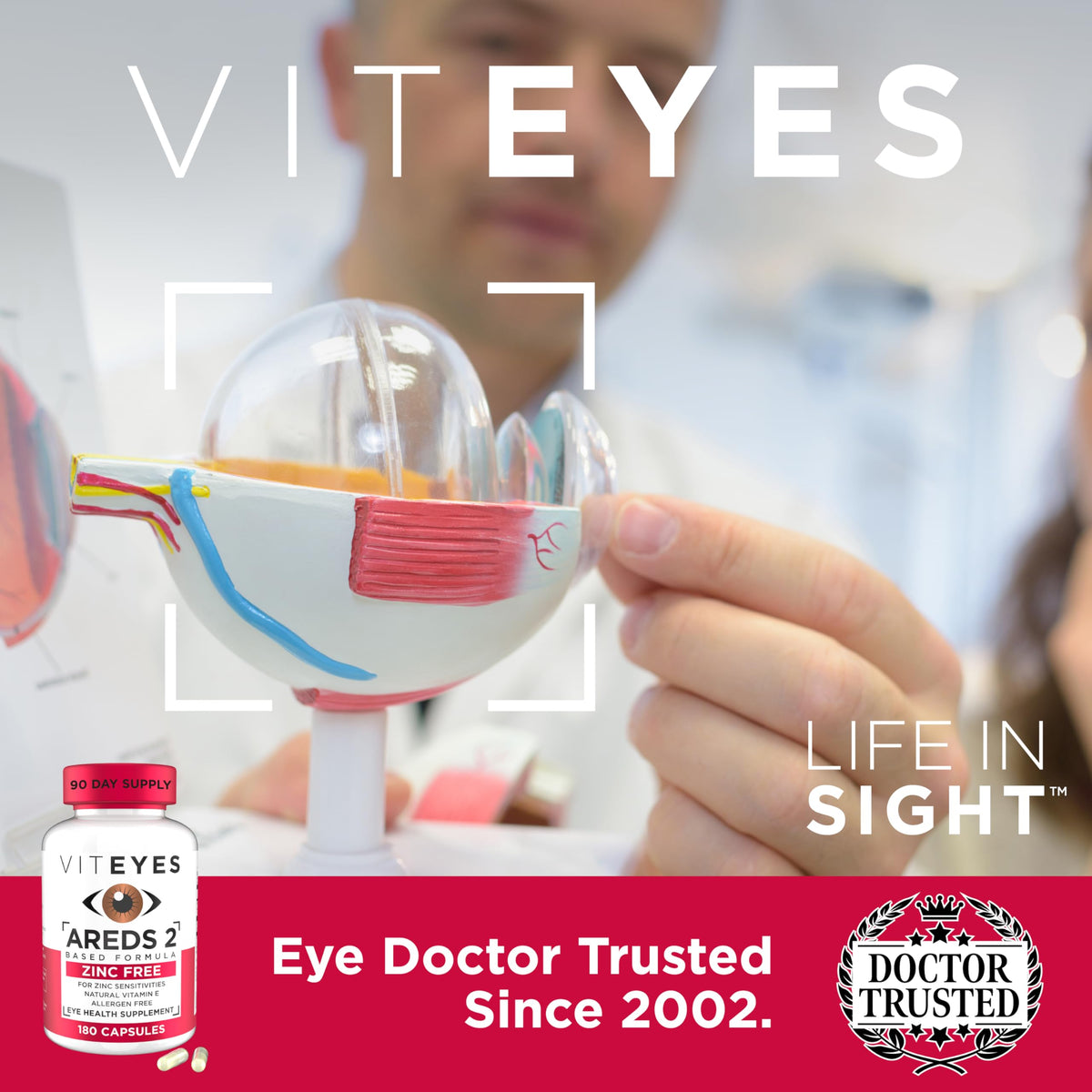 Composition des Viteyes AREDS 2 Zinc Free 180 Capsules