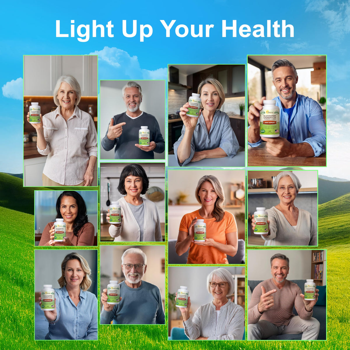 Composition du complément alimentaire aSquared Nutrition avec glucosamine et chondroïtine