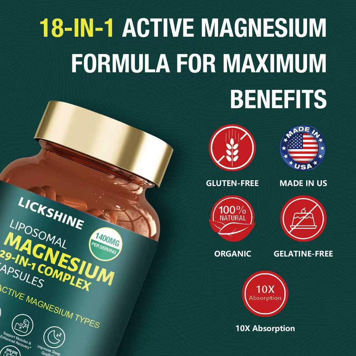 Composition du complexe de magnésium liposomal 29 en 1