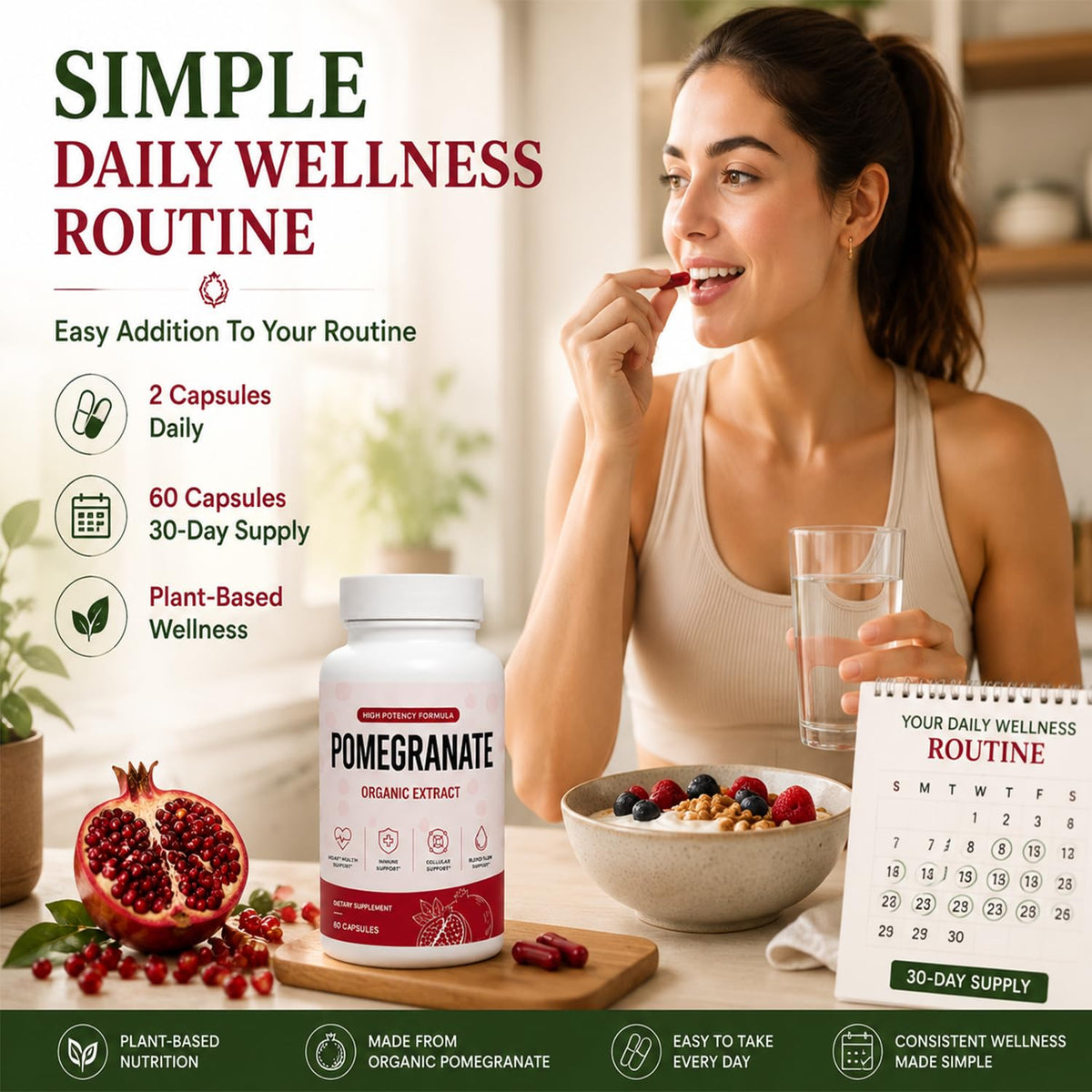 Composition du flacon de Bloomin Gummies Extrait de Grenade