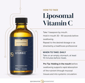 Composition du flacon de vitamine C Quicksilver Scientific