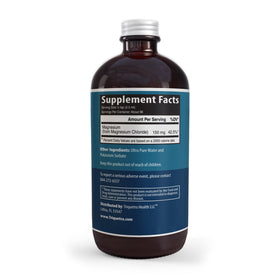 Composition du magnésium liquide Triquetra Health avec contexte naturel
