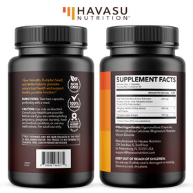 Composition du pack de santé prostatique HAVASU NUTRITION