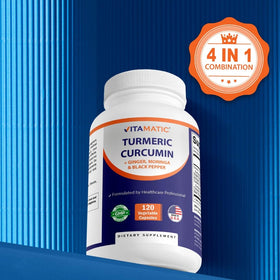 Composition du Vitamatic Curcuma Curcumine sur l'étiquette
