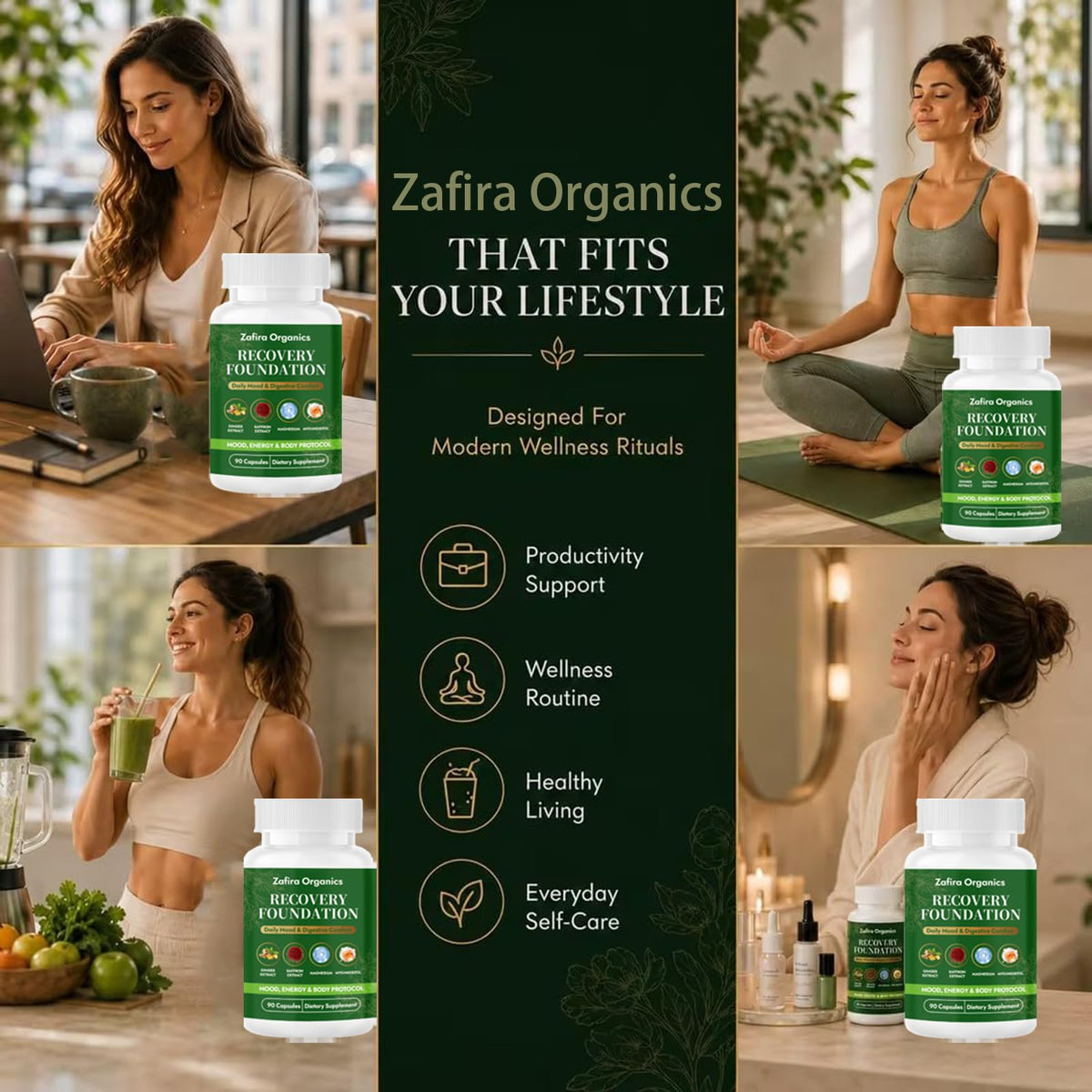 Composition et dosage des capsules de Safran Zafira Organics REATIFUL