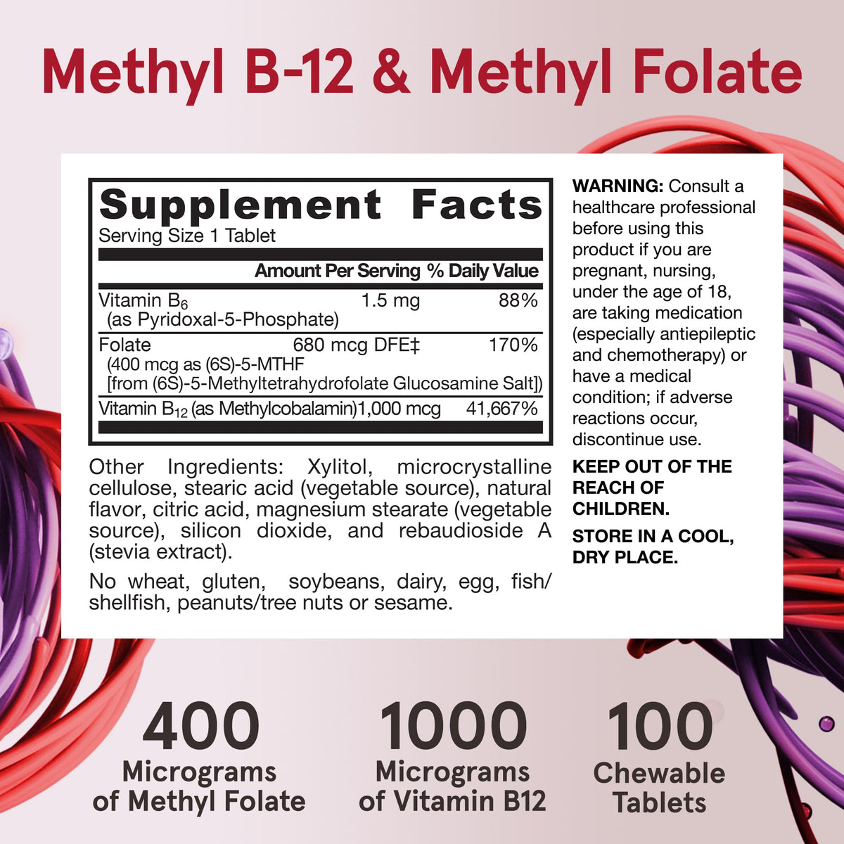 Composition et ingrédients de Jarrow Formulas Methyl B-12