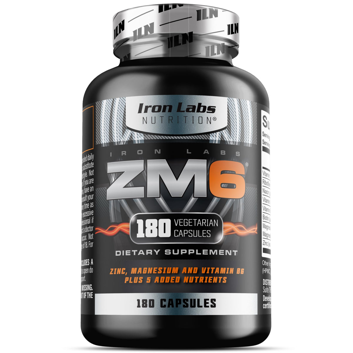 Composition nutritionnelle de Iron Labs ZM6 Zinc et Magnésium