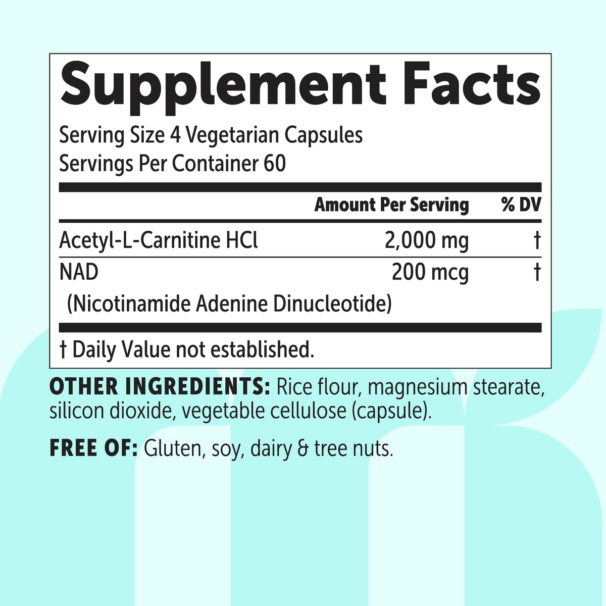 Composition nutritionnelle de Micro Ingredients Acetyl L-Carnitine HCl