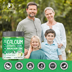 Composition nutritionnelle des gommes LUCNVEM Calcium Citrate